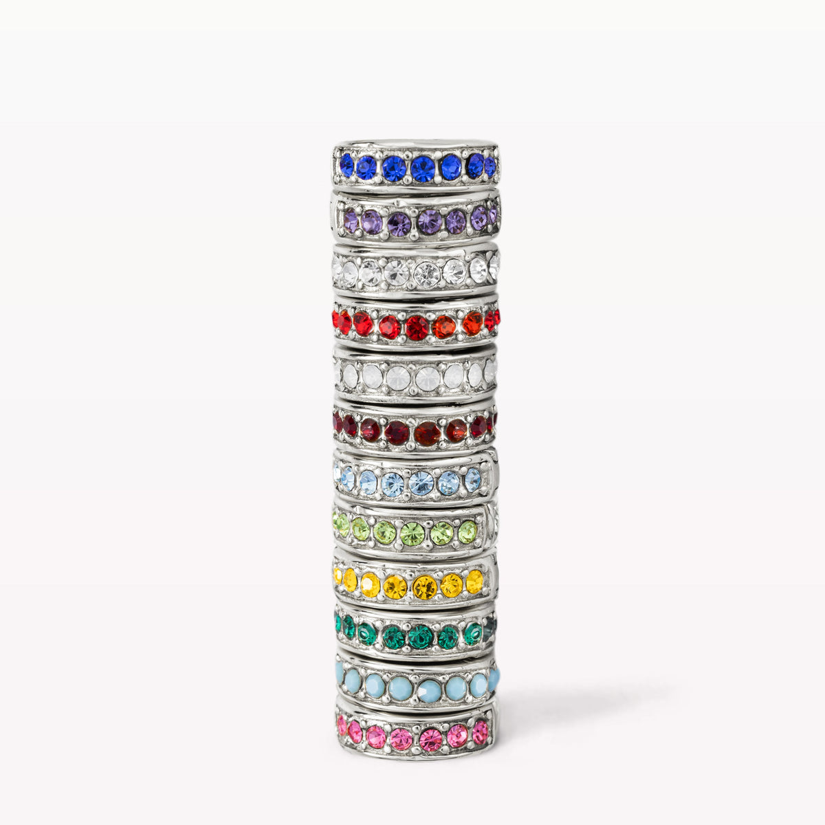 Silver Birthstone Galaxy Charms