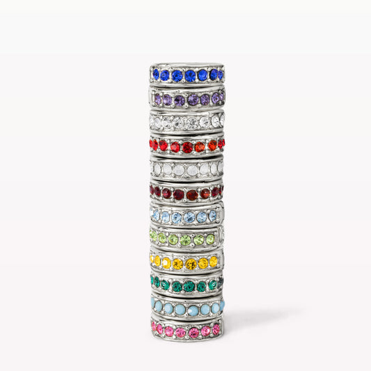 Silver Birthstone Galaxy Charms