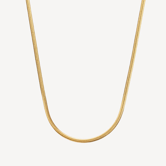 SOLAR GOLD SNAKE CHAIN NECKLACE