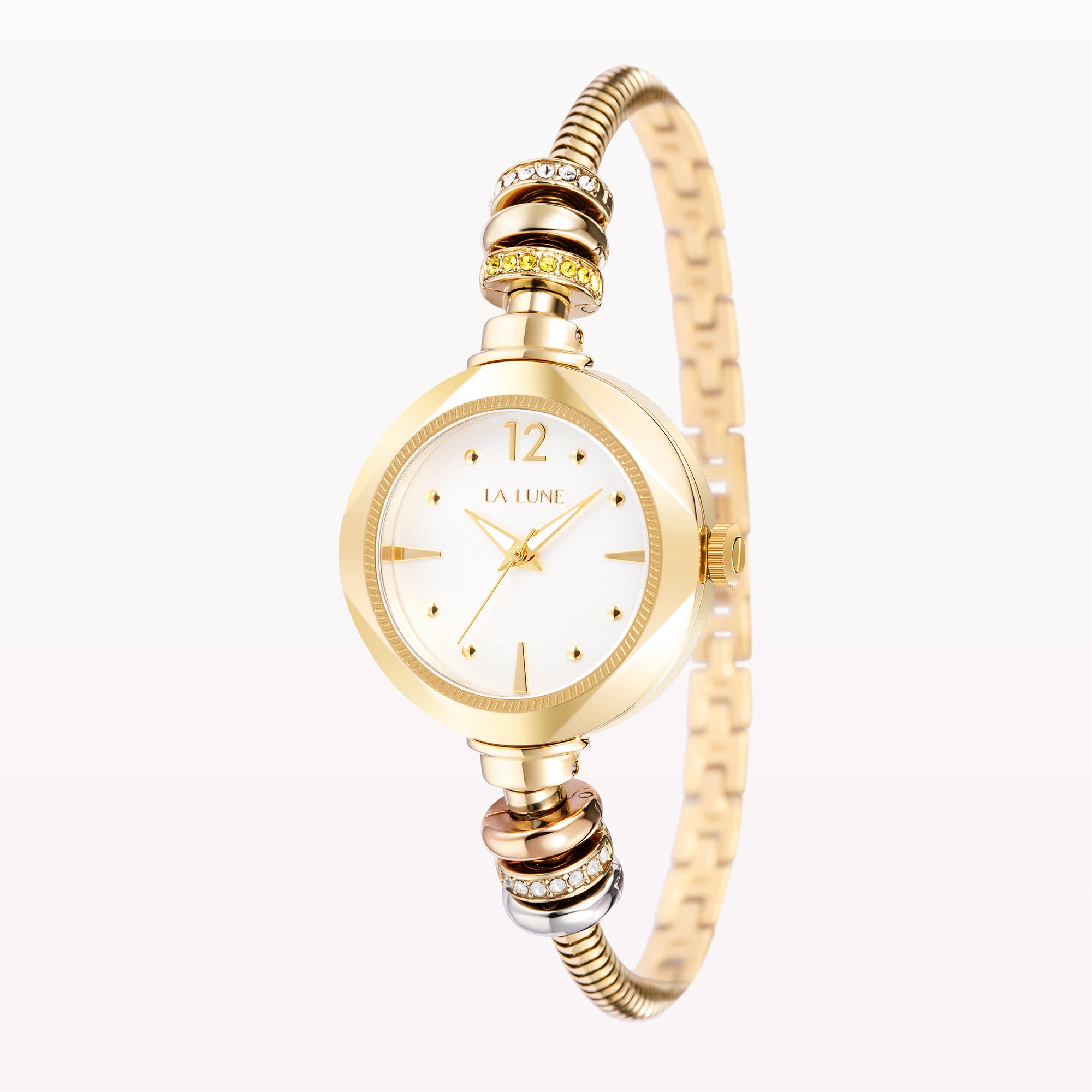 Gold Solar Watch + Galaxy Charm Set