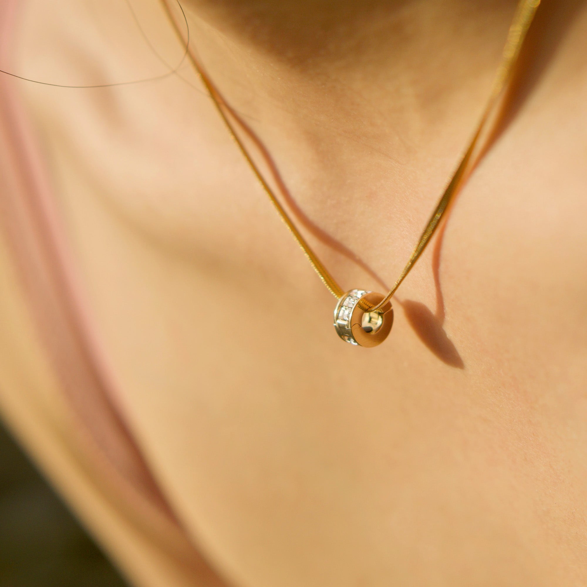 Gold Baguette Stone Galaxy Charm