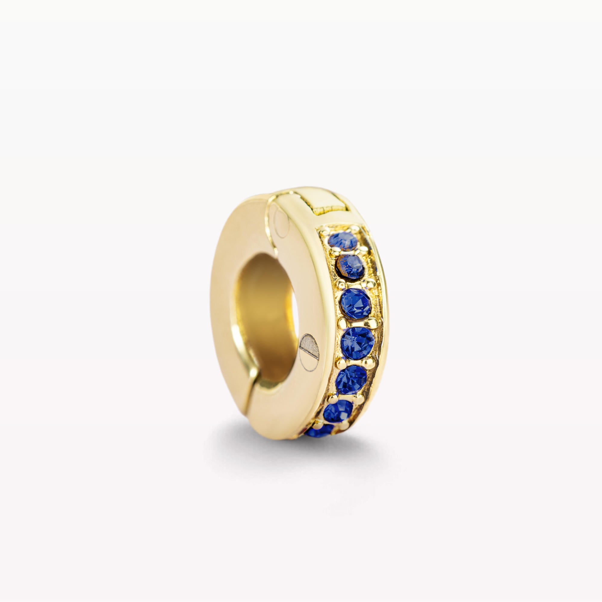 September Sapphire Gold Birthstone Galaxy Charm