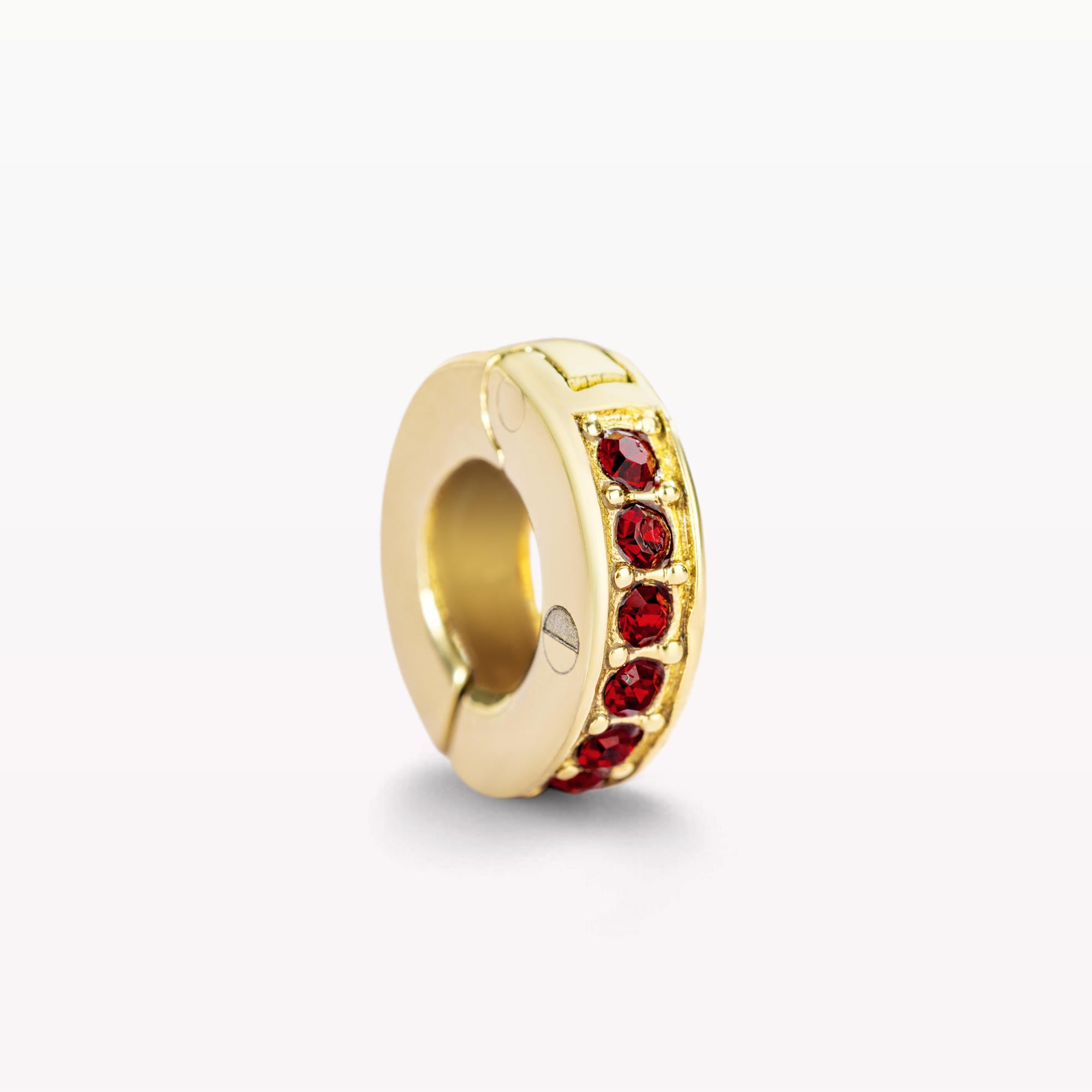 July Ruby Gold Birthstone Galaxy Charm