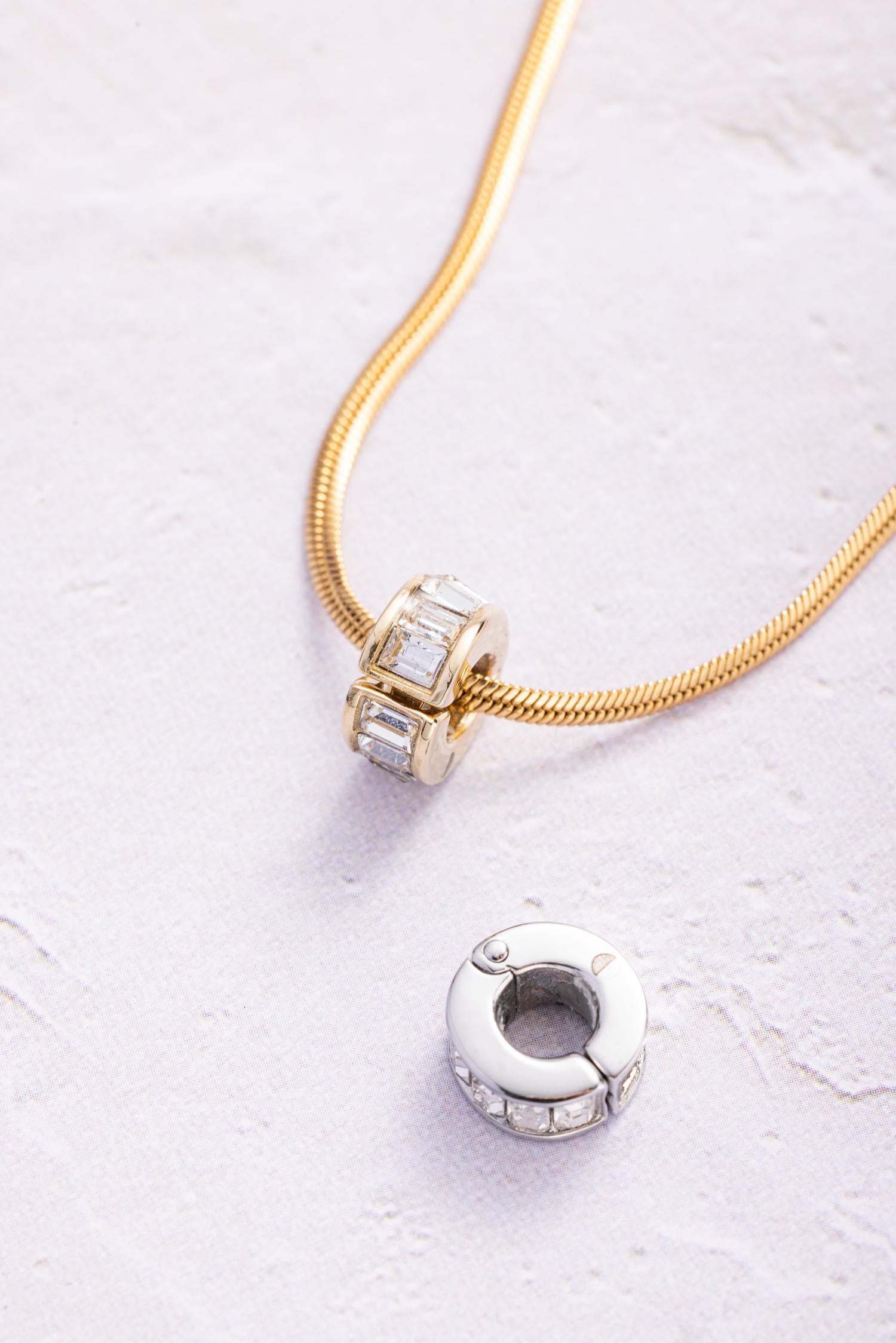 Gold Baguette Stone Galaxy Charm