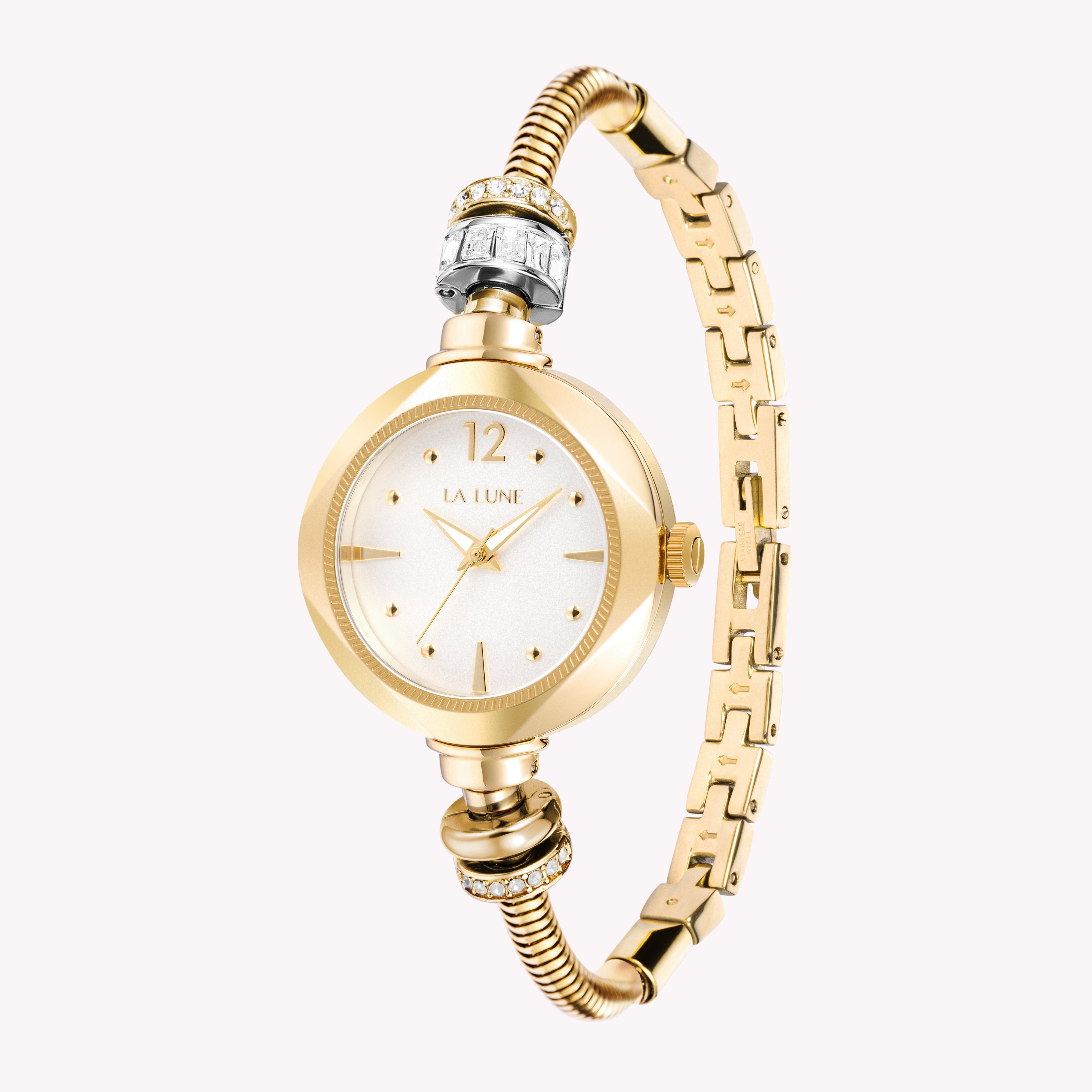 Gold Moon Watch + Galaxy Charm Set