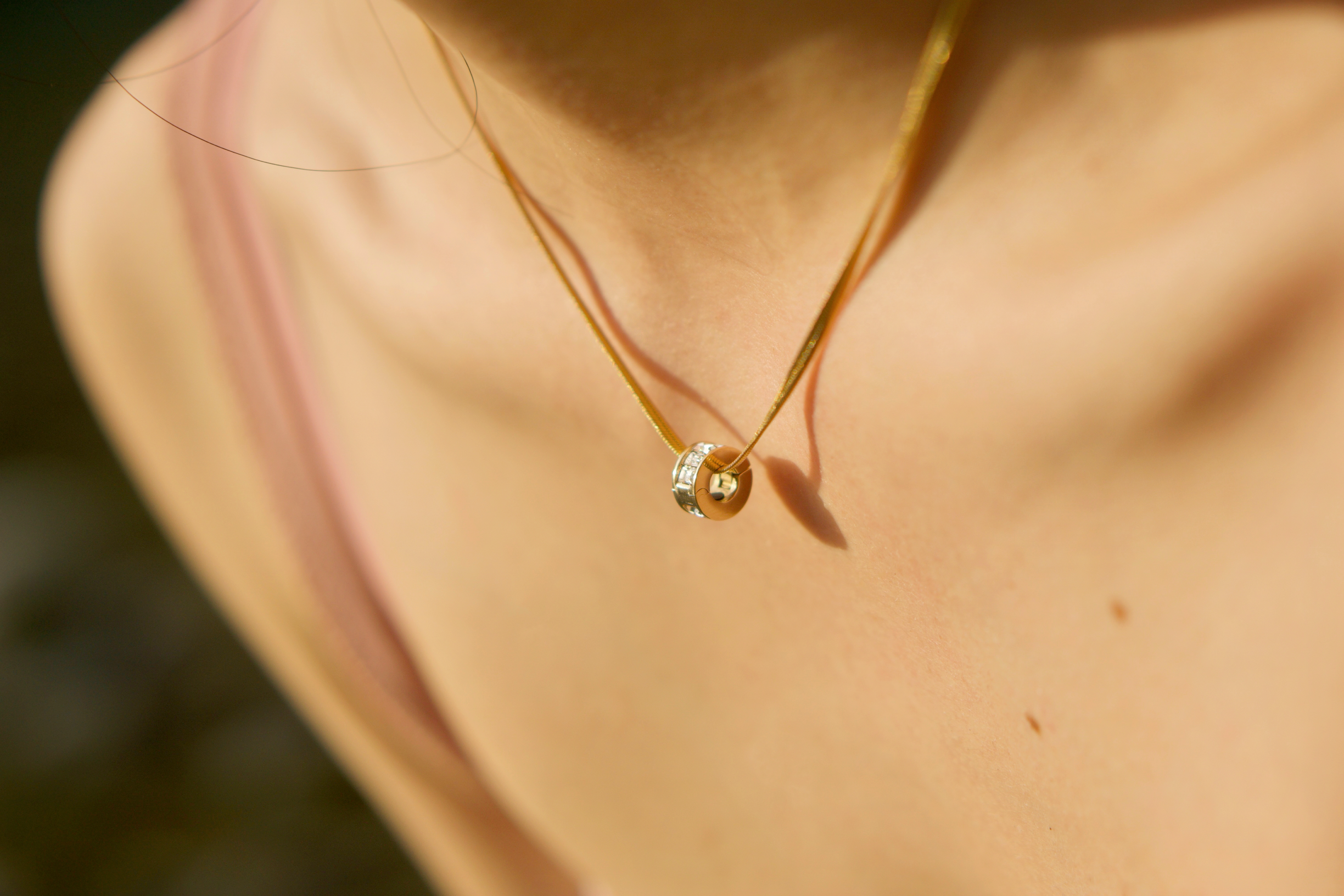 Gold Baguette - Solar Necklace