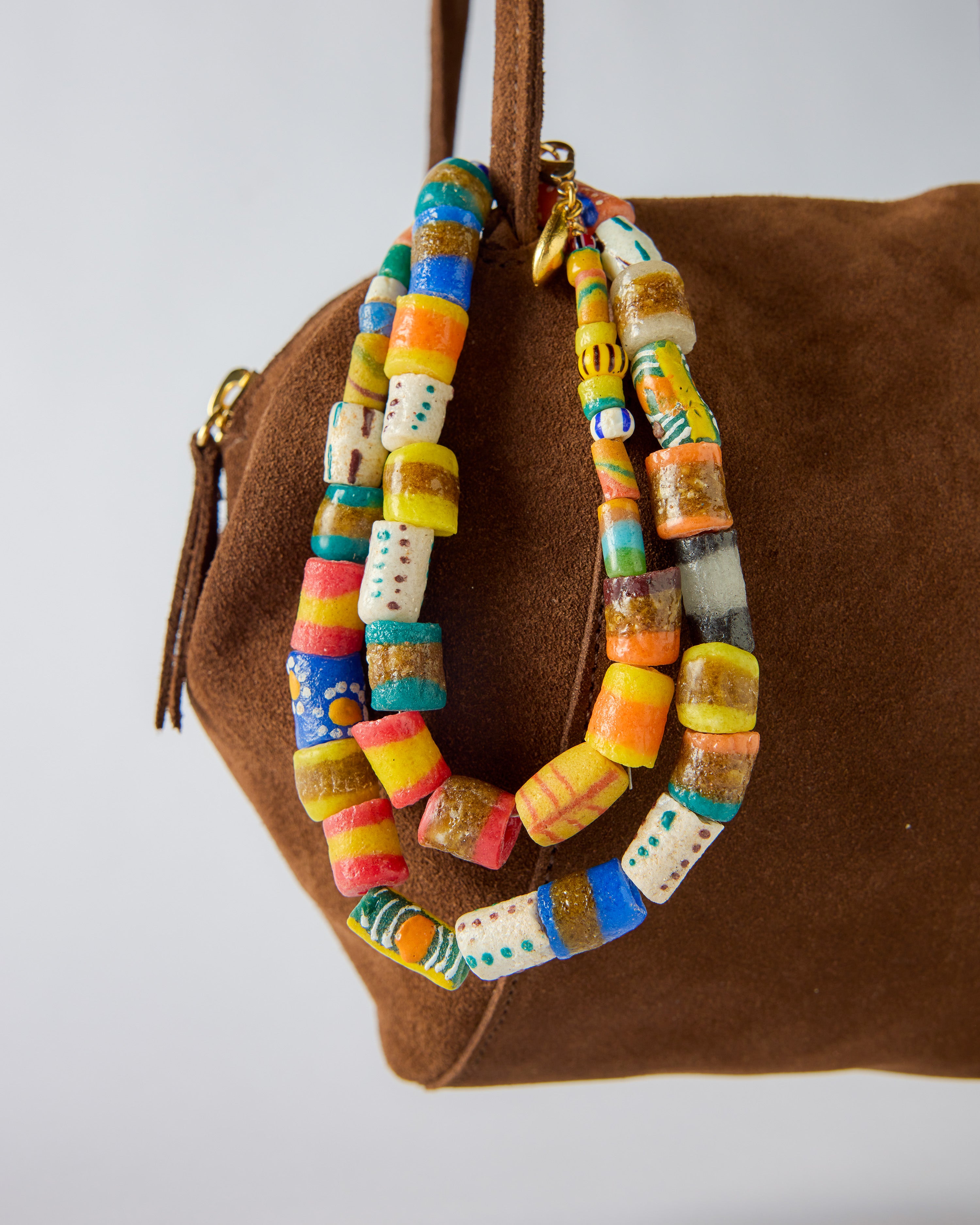 Vintage African Glass Bead Necklace