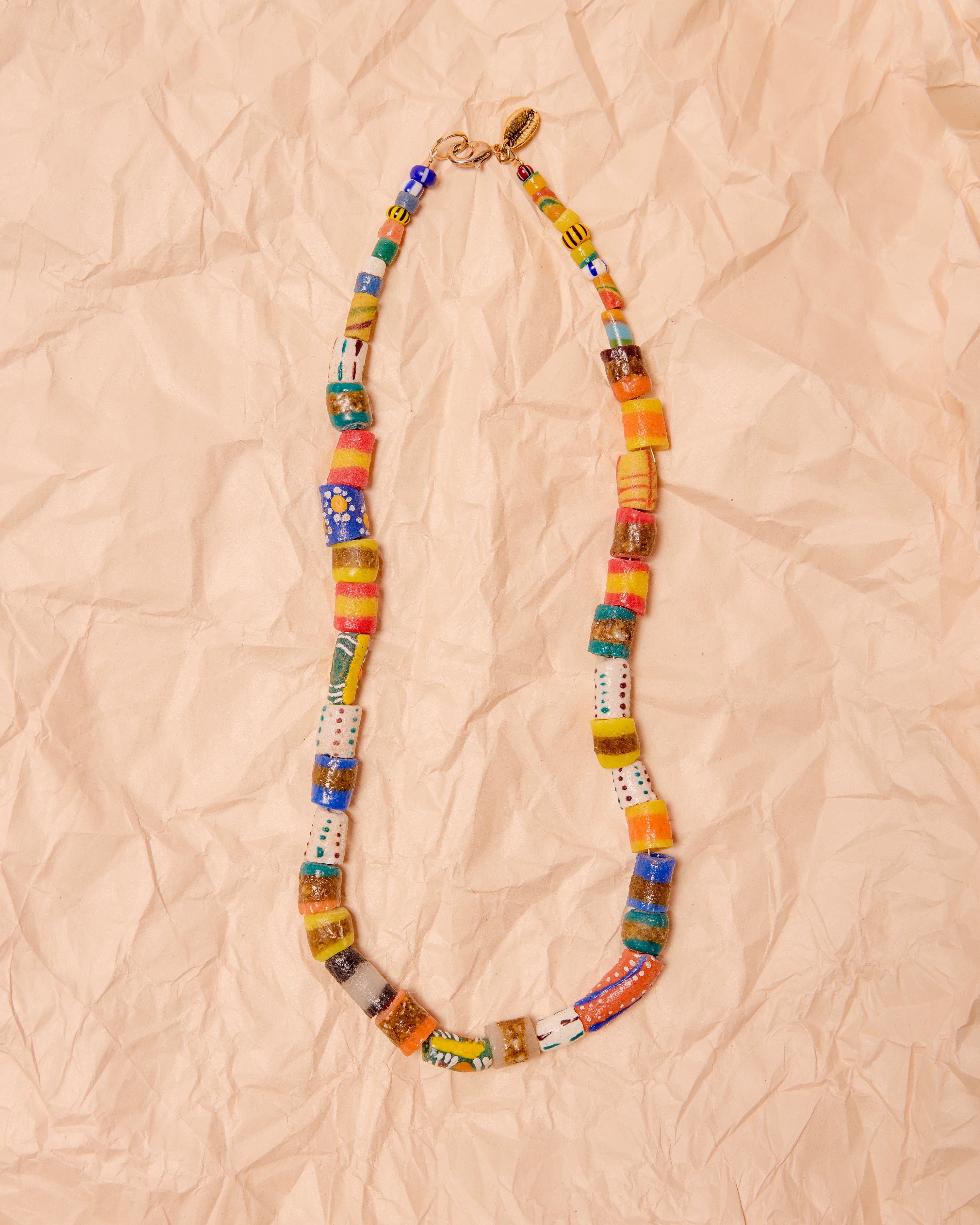 Vintage African Glass Bead Necklace