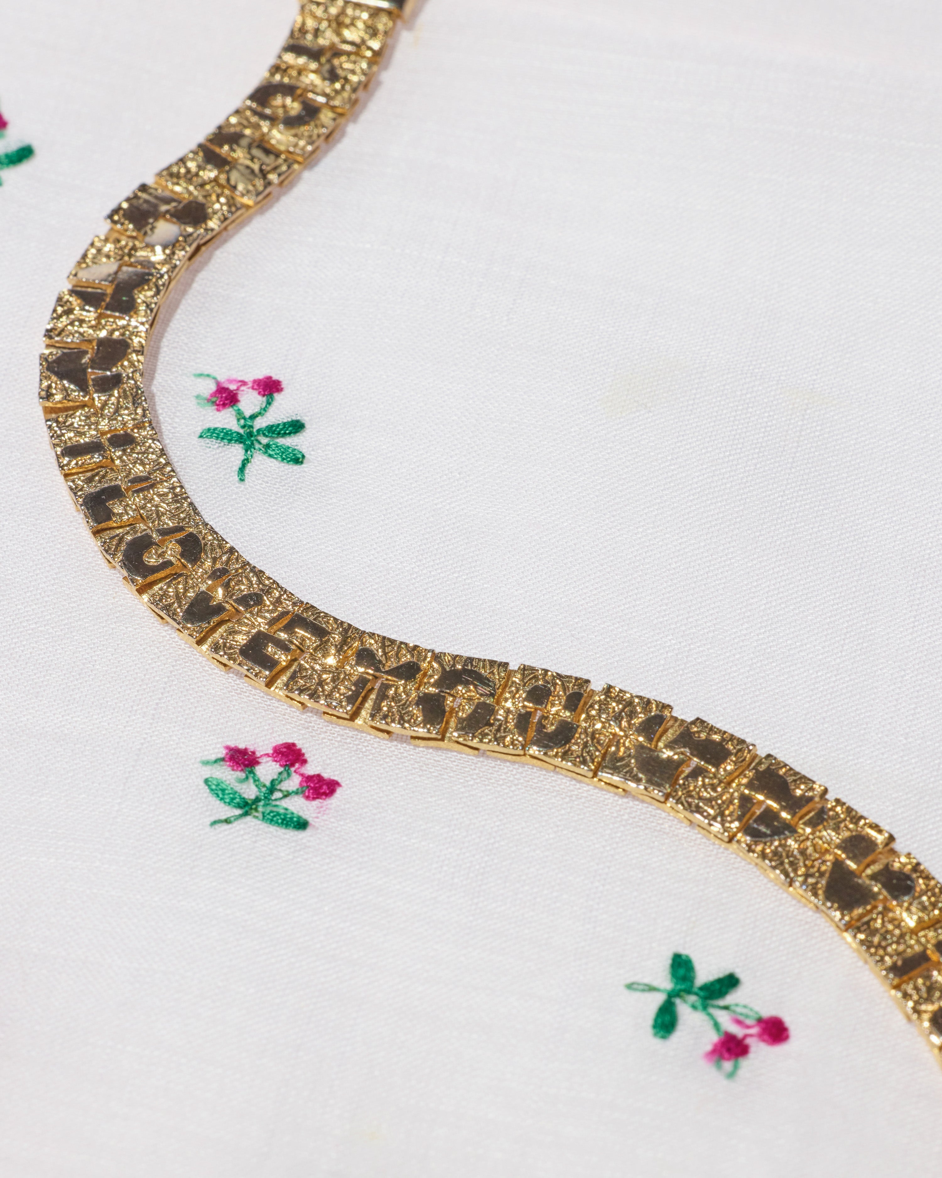 “I Love You” Vintage Linked Gold Bracelet