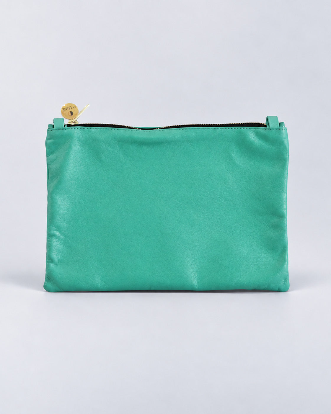 Mint Leather Clutch • Luxury Upcycled Leather