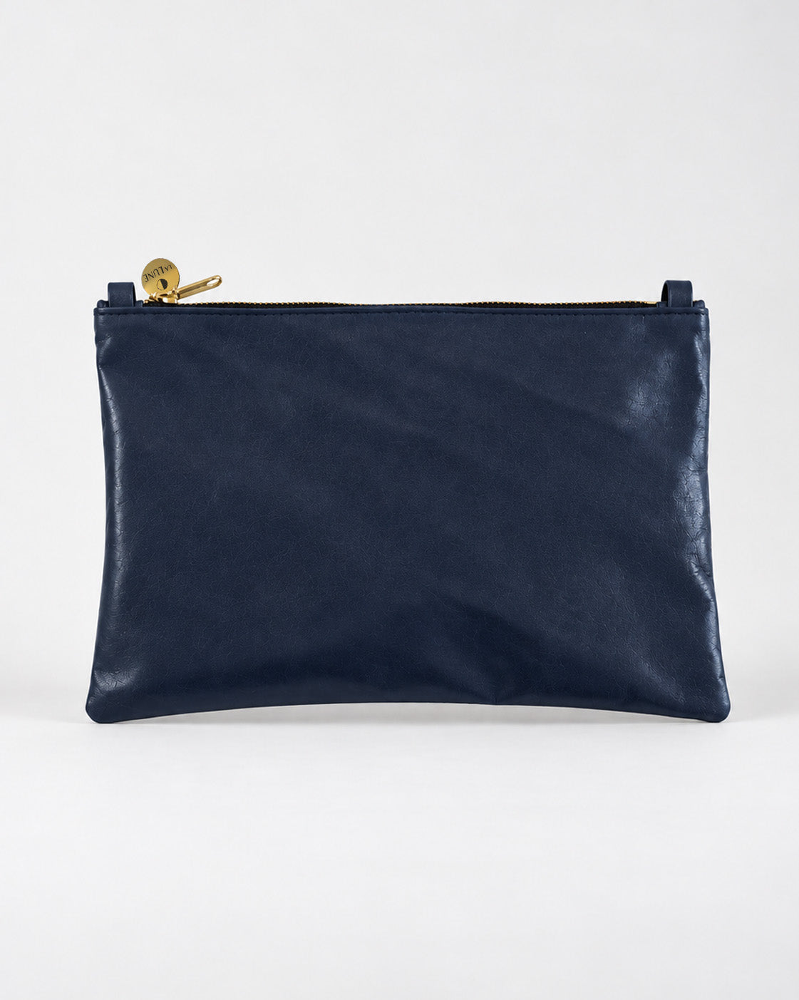 Navy Leather Clutch • Luxury Upcycled Leather