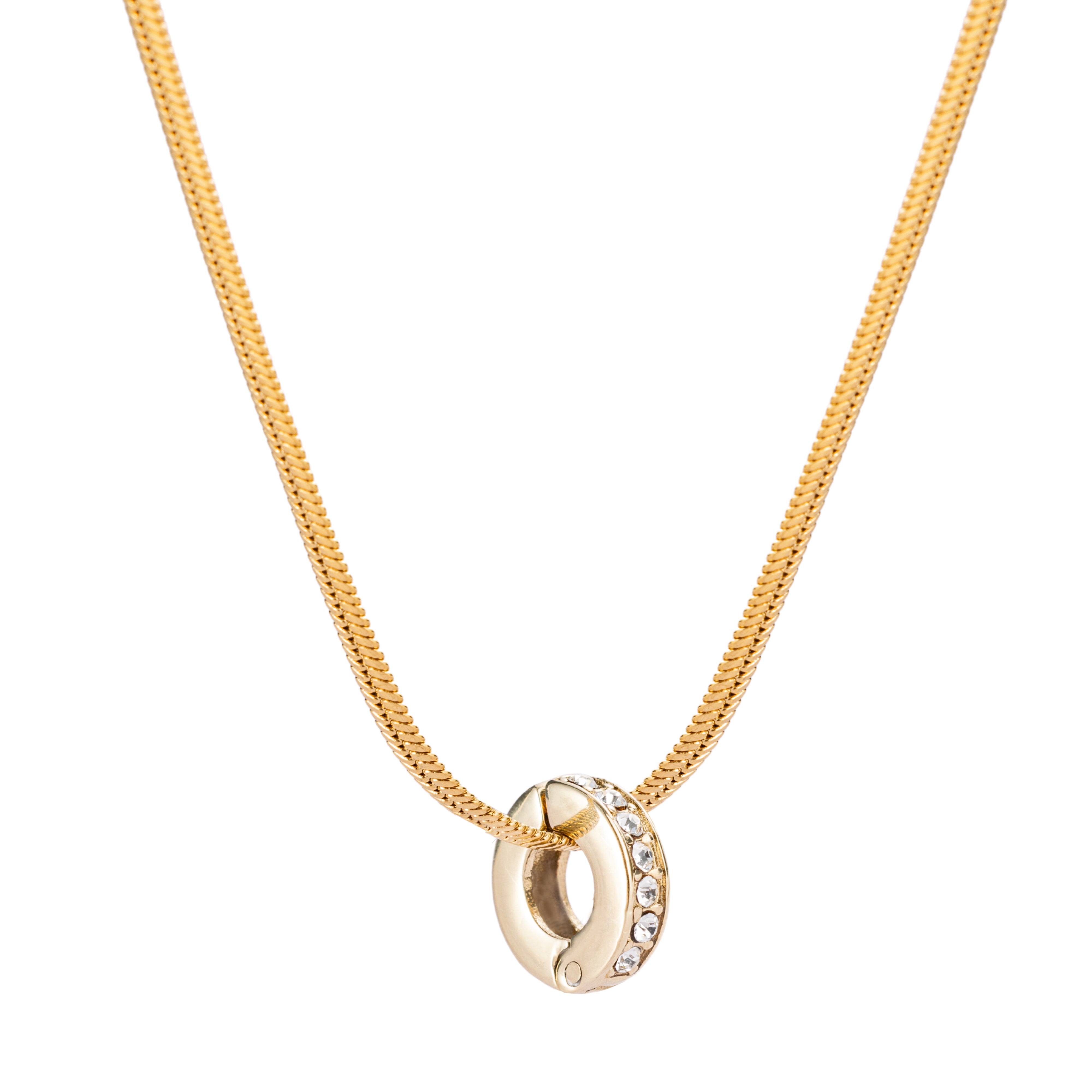 Gold Diamond April Birthstone + Solar Necklace Set