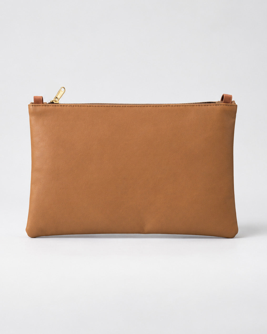 Tan Leather Clutch • Luxury Upcycled Leather