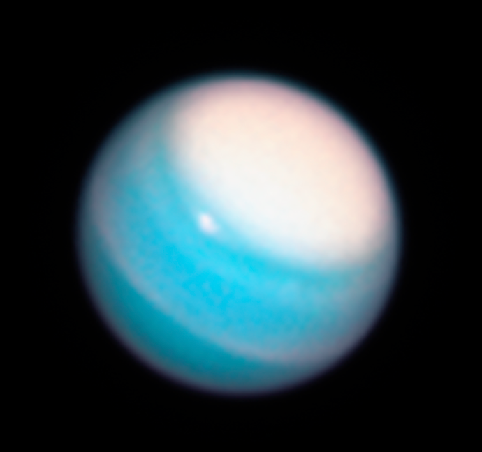 Blue Lattice Planet Uranus Upcycled Necklace